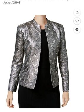 Kasper Metallic Jacard blazer